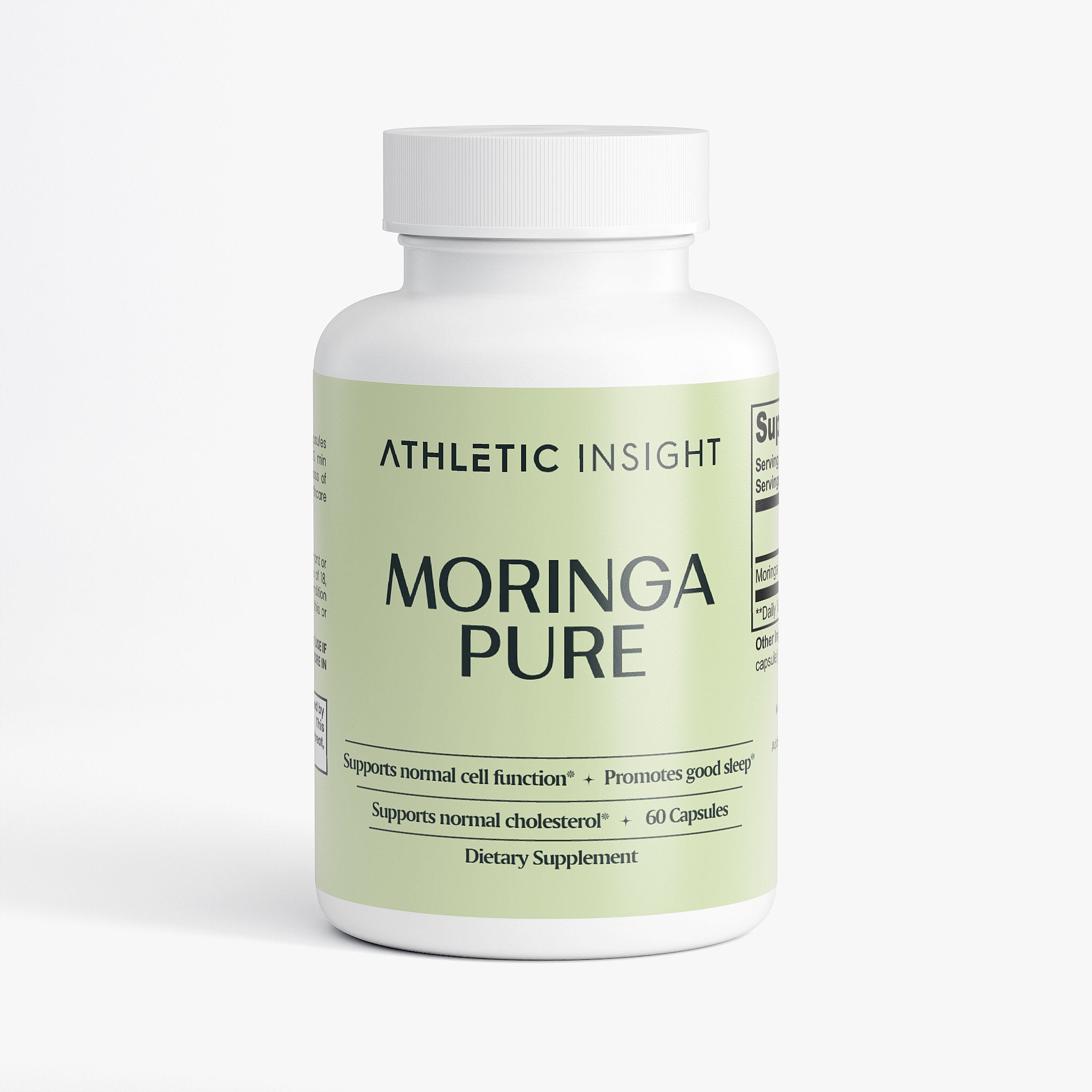 Moringa supplement bottle